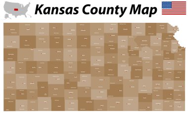 Kansas Eyalet harita