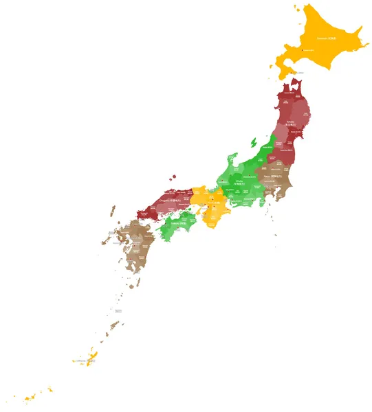 Carte du Japon — Image vectorielle