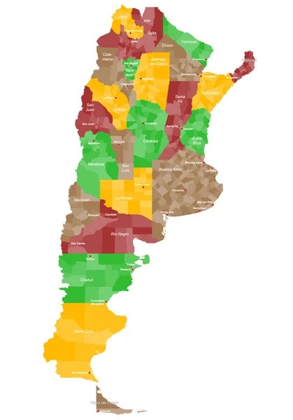 La mappa di Argentina — Vettoriale Stock