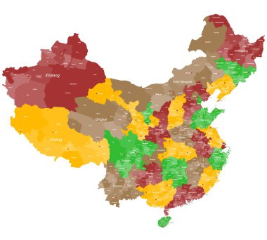 Map of China clipart