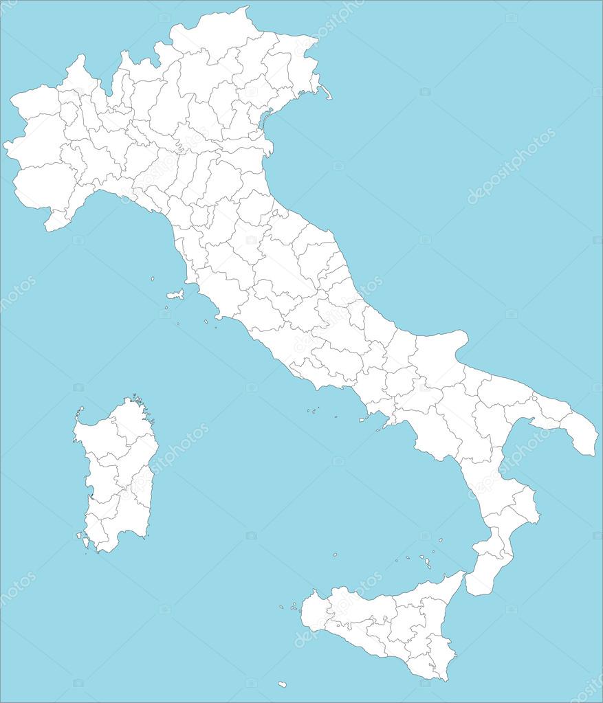 Cartina Italia Con Province Editabile