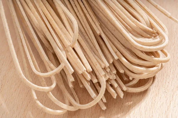 Detailed Large Close Shot Spelt Spaghetti Noodles — Stock Photo, Image
