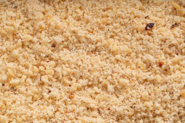 Ayrıntılı ve yakın plan fındık tozlu..