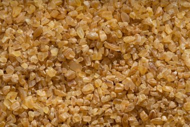 Detailed and large close up shot of bulgur.