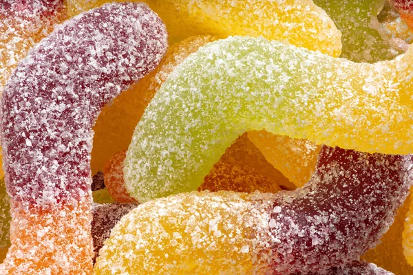 Detailed Large Close Shot Different Gummy Bears — Stock Photo, Image