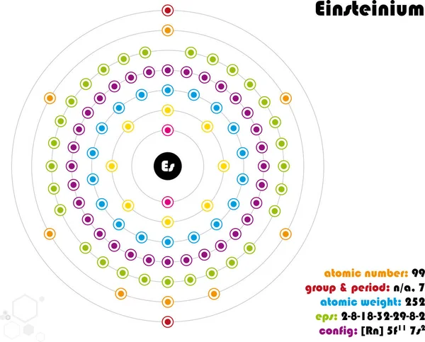 Большая Красочная Инфографика Элементе Эйнштейния — стоковый вектор