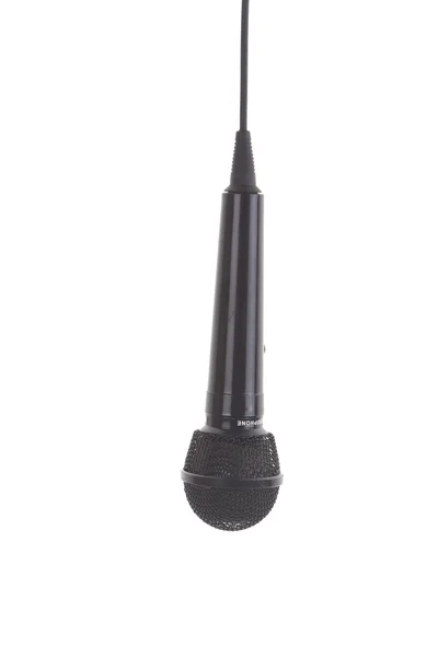 Чорний мікрофон для караоке — стокове фото