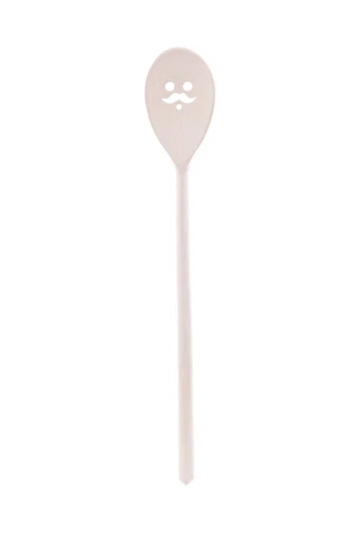Wooden spatula isolated on white — Stock Photo, Image