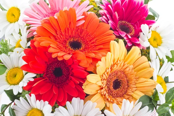 gerbera ve papatya çiçekler buket