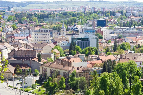 Schilderachtig uitzicht boven van cluj-napoca, Roemenië — Stockfoto