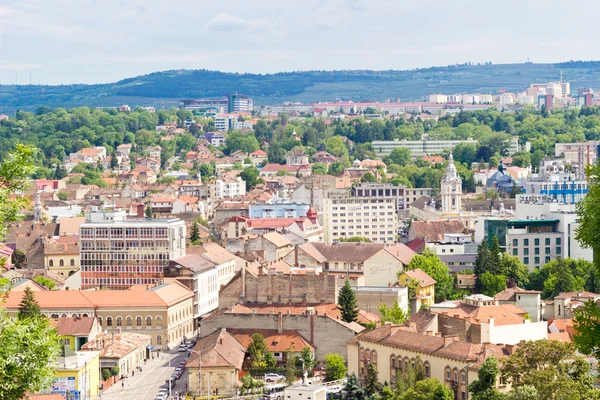 Scenic view above of Cluj-Napoca, Romania — Stock Photo, Image