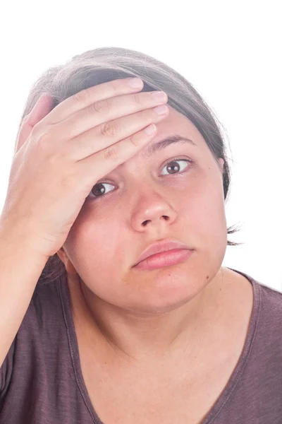 Stressed jovem close up — Fotografia de Stock