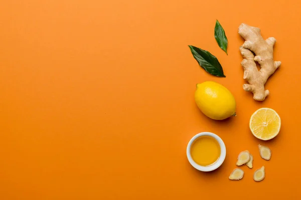 Remedios Caseros Naturales Para Resfriado Gripe Ingredientes Naturales Para Estimulación — Foto de Stock