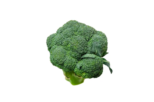 Green Fresh Broccoli Isolated White Background Top View — Stock Photo, Image