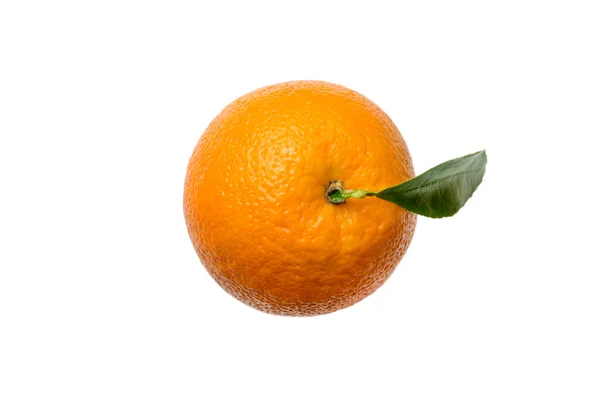 Cítricos Naranjas Frescas Aislados Sobre Fondo Blanco Vista Superior — Foto de Stock