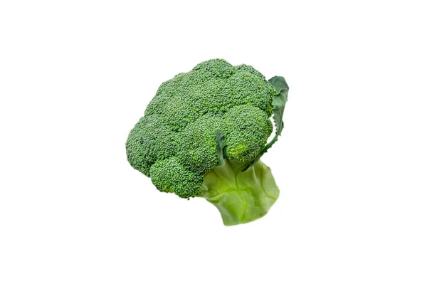 Broccoli Verde Fresco Isolado Fundo Branco Vista Superior — Fotografia de Stock