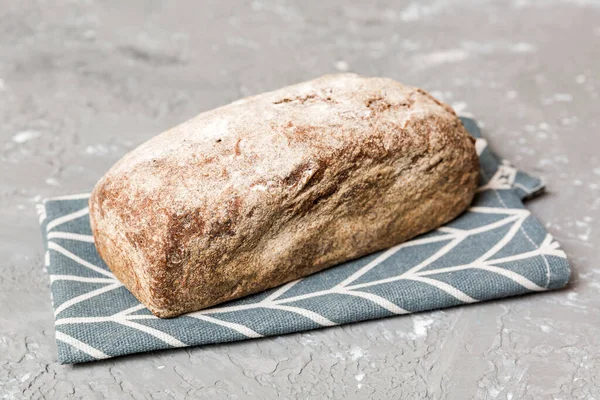 Fresh homemade crisp bread on napkin, top view. Healthy unleavened bread. French bread. Top view Bakery products.