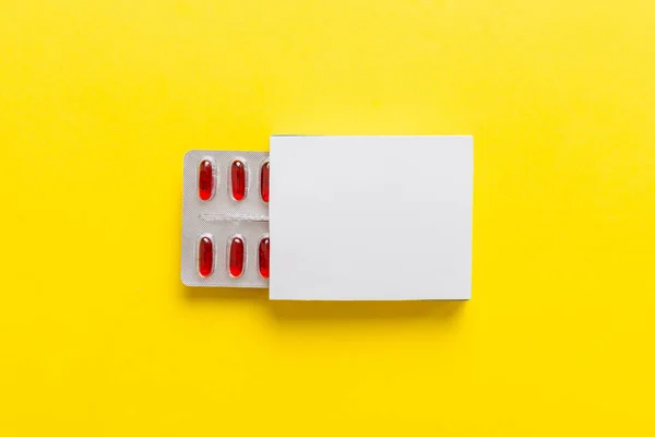Blank White Product Package Box Mock Open Blank Medicine Drug — Stockfoto