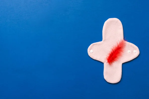 Set Colorful Bright Reusable Menstrual Pads Zero Waste Woman Periods —  Fotos de Stock
