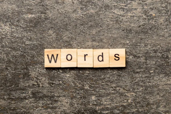 Slovo Napsané Dřevěném Bloku Word Text Betonovém Stole Pro Vaše — Stock fotografie