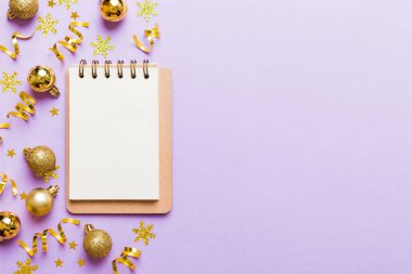 Christmas blank greeting card mock-up scene. Creative layout made of Christmas tree branches and paper card note. Flat lay. Nature New Year concept.