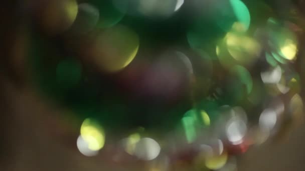 Multicolored Blurred Glare Festive Lights — Stock videók