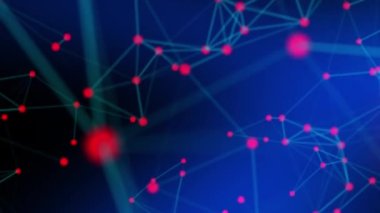 Network with nodes connected background. Technology concept.