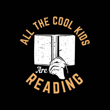 Bu gömlek tasarımı bütün havalı çocuklar el ele tutuşup kitap okuyor ve siyah arkaplan resimleriyle.