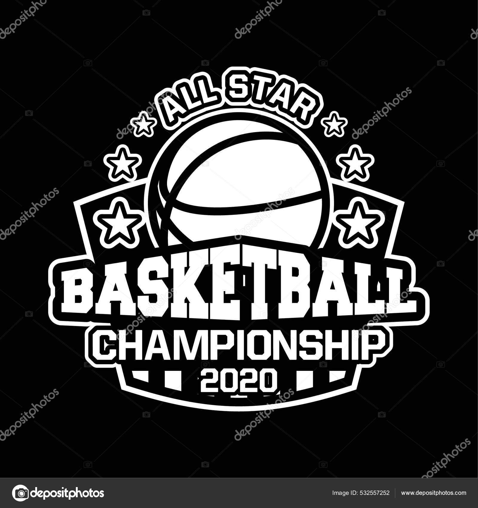 All Star Basketball Championship 2020 Professional Modern Your Logo Suitable Stock Vector Image
