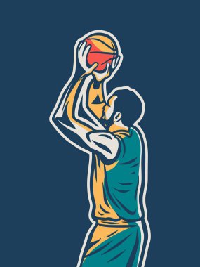 Oyuncunun klasik illüstrasyonu Çekimlere hazır olun