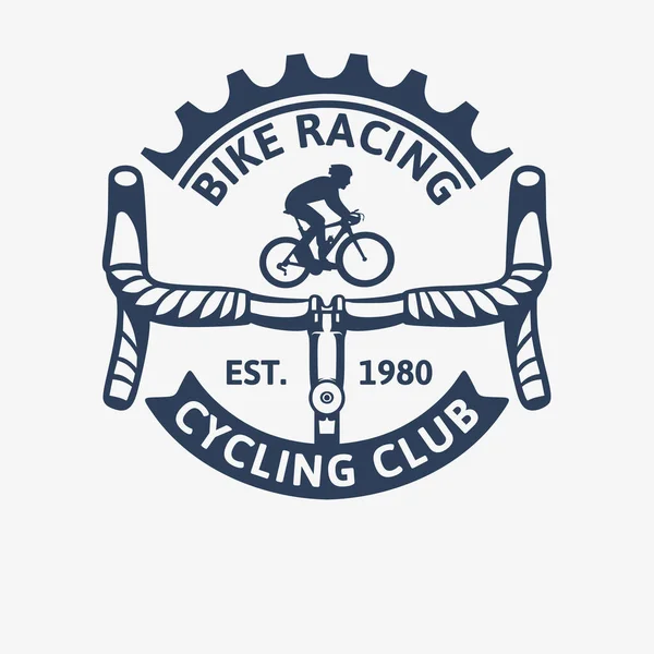 Modèle Logo Vintage Club Cycliste Course Vélo Illustration — Image vectorielle