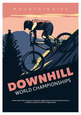 Downhill Dünya Şampiyonası, poster tasarımı vintage tarzı
