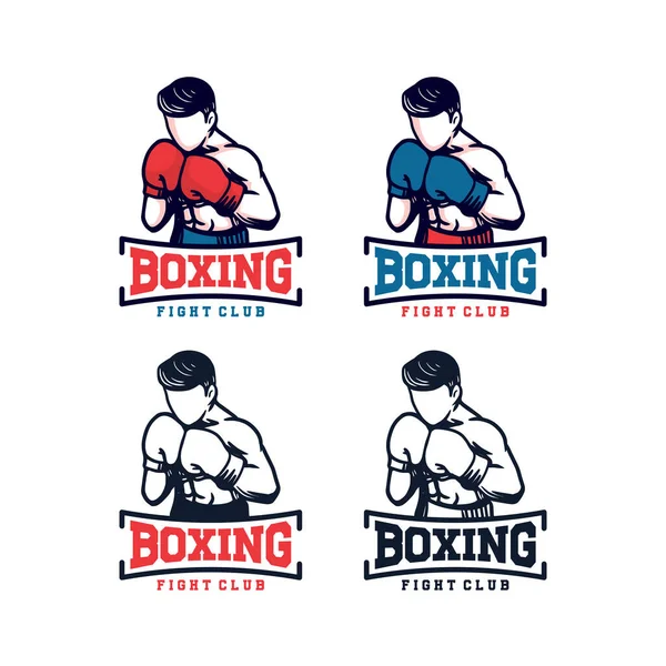 Box Fight Club Shirt Design Vektor Mann Illustration Pack — Stockvektor