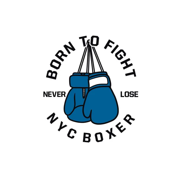 Nacido Para Luchar Nunca Perder Eslogan Boxeador Citar Motivación Camiseta — Archivo Imágenes Vectoriales