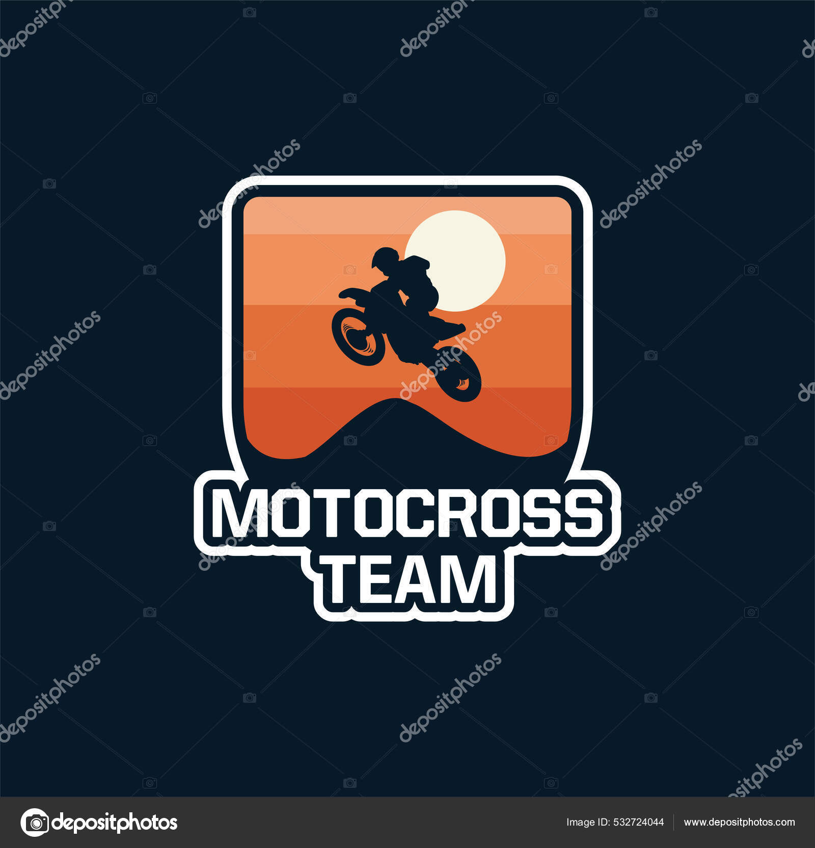 Desenho Em Camisa Do Campeonato De Motocross Ilustração do Vetor