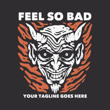 Gömlek tasarımı şeytan ve gri arkaplan resimleriyle çok kötü hissettiriyor.