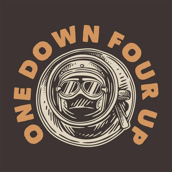 Vintage Slogan Typography One Four Shirt Design — Image vectorielle