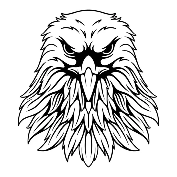 독수리의 머리를 똑바로 사냥꾼의 디자인을 스토킹 — 스톡 벡터