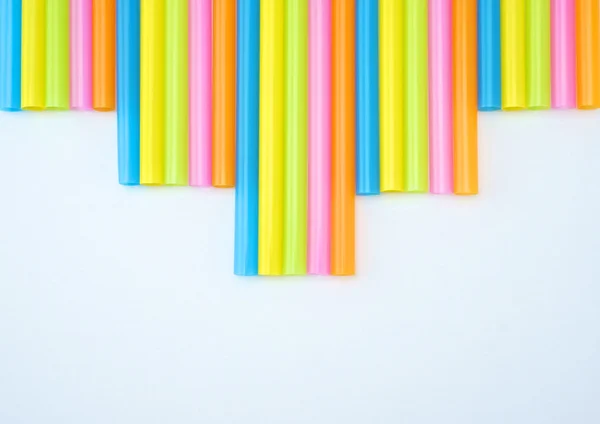 Kleurrijke rechtstreeks stro stap — Stockfoto