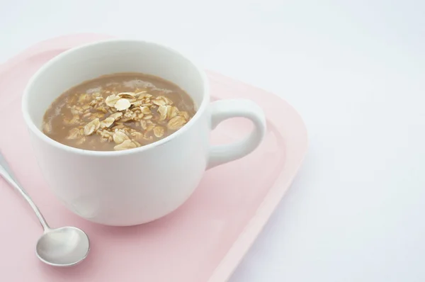 Xícara de coco com aveia — Fotografia de Stock