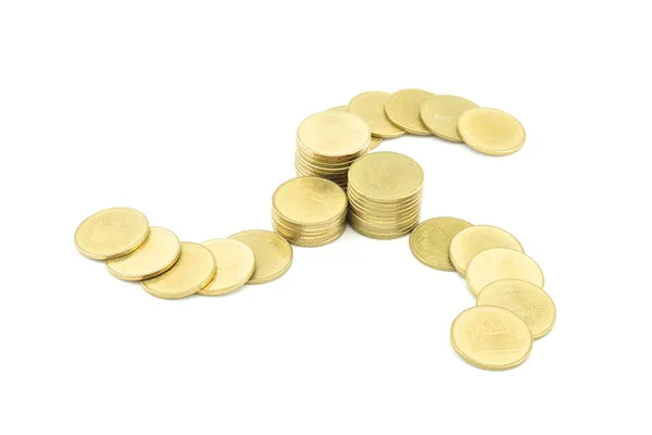 Gold coin like cyclone — Stock Photo, Image