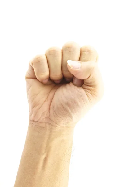 Hand of man make signal fist — Stock Photo, Image