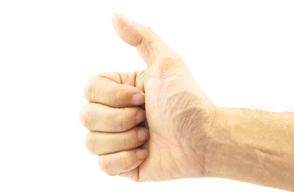 Hand signal by thumb — Stock Photo, Image