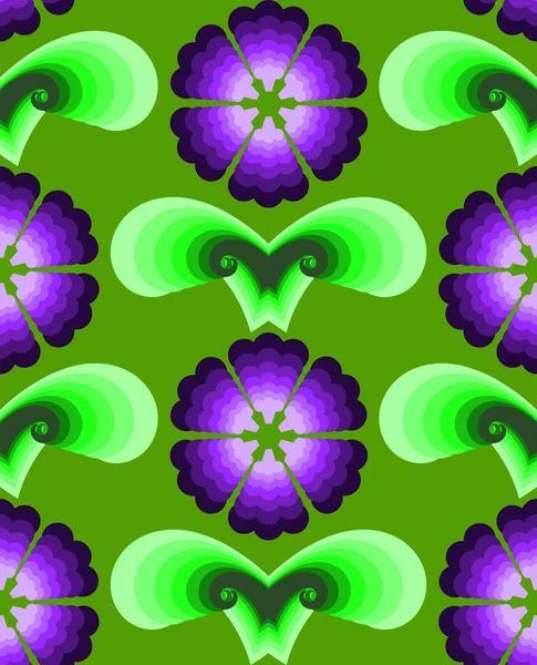 紫罗兰色的花朵图案 — 图库矢量图片