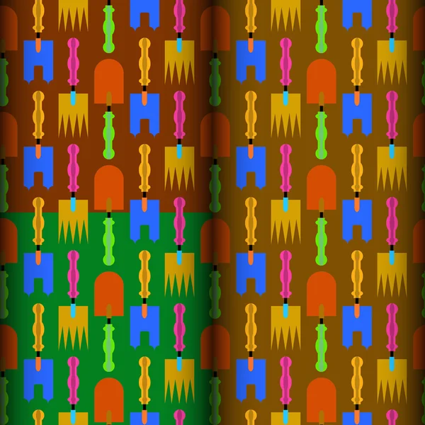 Outils motif coloré — Image vectorielle