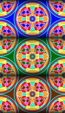 renkli nilüfer daire modeli