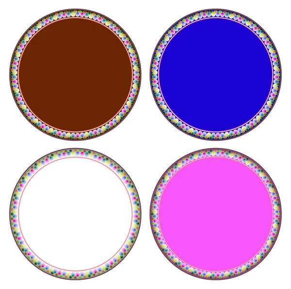Ballon cadre cercle coloré — Image vectorielle