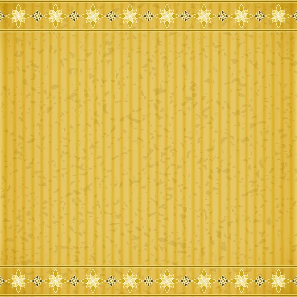 Arany virág kártya asztal textúrájának — Stock Vector