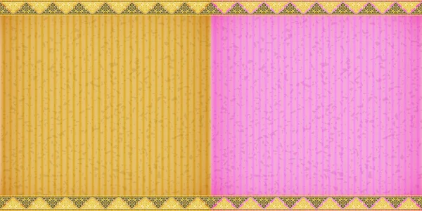 Estilo tailandés complejo naranja y rosa tarjeta tablero textura — Vector de stock