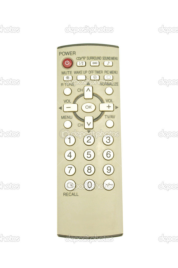 Old remote control for television put straight